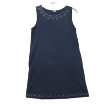J.Crew Dress Womens XS Navy Embellished Beaded Sleeveless Shift Style 91830