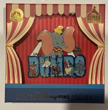 Disney Parks WDW Dumbo 85th Anniversary Mini Jumbo Pin LE 4000 Pin-on-Pin 2026