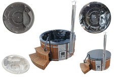 Badefass Whirlpool Hot Tub Aussenwhirlpool SPA Pool Outdoor Hybridheizung