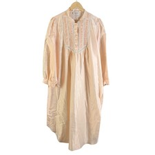 Vintage Vanity Fair Pink Satin Lace Nightgown L Cottagecore Grannycore