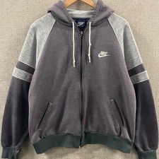 Vintage 80s Nike Zip Up Two-toned Gray Hoodie, XL
