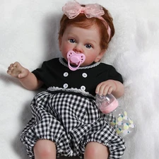 23In Realistic Reborn Baby Dolls Vinyl Silicone Newborn Doll Real Girl Gift Xmas