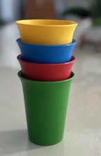 Tupperware Bell Tumbler Sippy Cups 6 oz Primary Colors NO LIDS MINT 