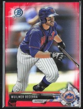 Wuilmer Becerra 2017 Bowman Chrome Red Refractor /5 #BCP92 New York Mets