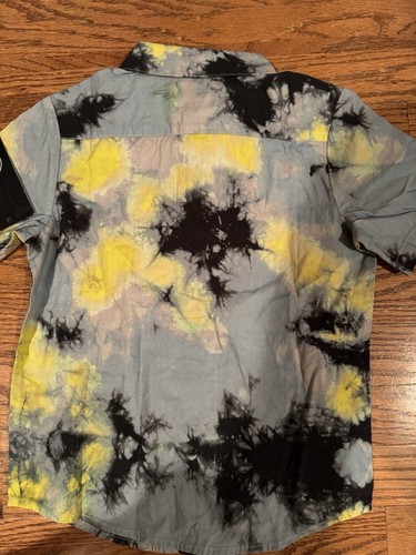 Volcom Shirt Kids Size 5 Black/Gray Button Up Short Sleeve Cotton Casual - Picture 3 of 6