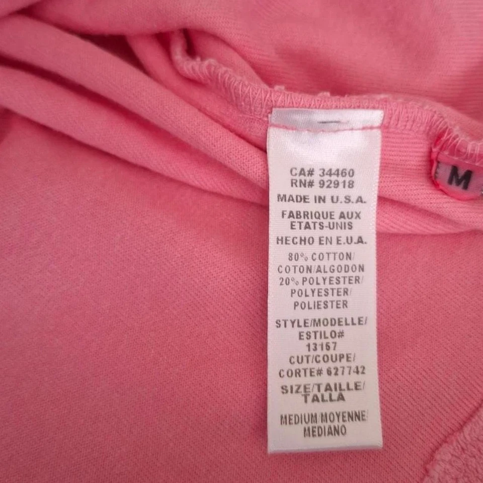 Original 2000s Vintage Juicy Couture Bubblegum Pink Babydoll Tshirt Hoodie M - Bild 3 von 4