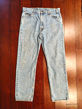 Levi's Orange Tag Made In Chile 505 Men's Straight Leg Light Wash Denim Jeans