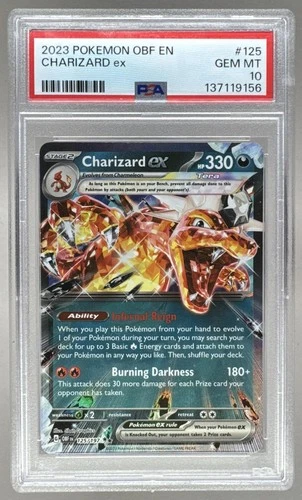 137119156 Charizard ex 2023 Pokemon SV Obsidian Flames - OBF EN #125 PSA 10