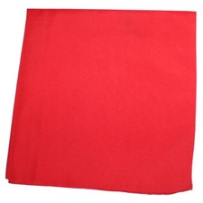 Cotton Bandana - Paisley and Solid Colors Available - 12 Pack Solid Red