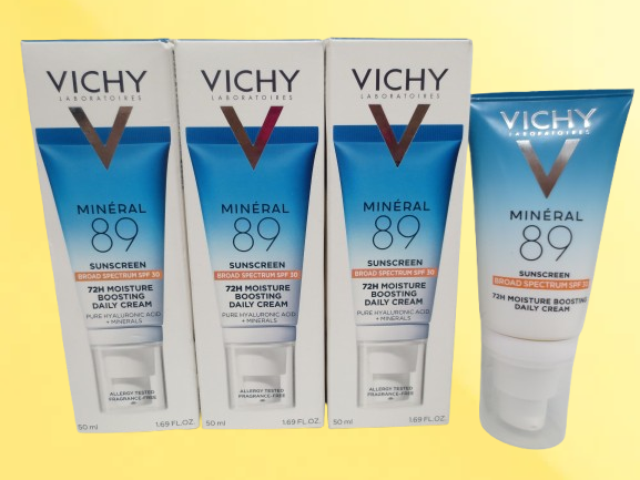 (Martiderm + Vichy Sun Cream )２個セット VICHY MINERAL 89 SUNSCREEN SPF30 72H MOISTURE BOOSTING DAILY CREAM