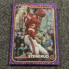 2024 Topps Chrome Football Jan Stenerud Purple Sparkle # 055/275 SP Chiefs #98