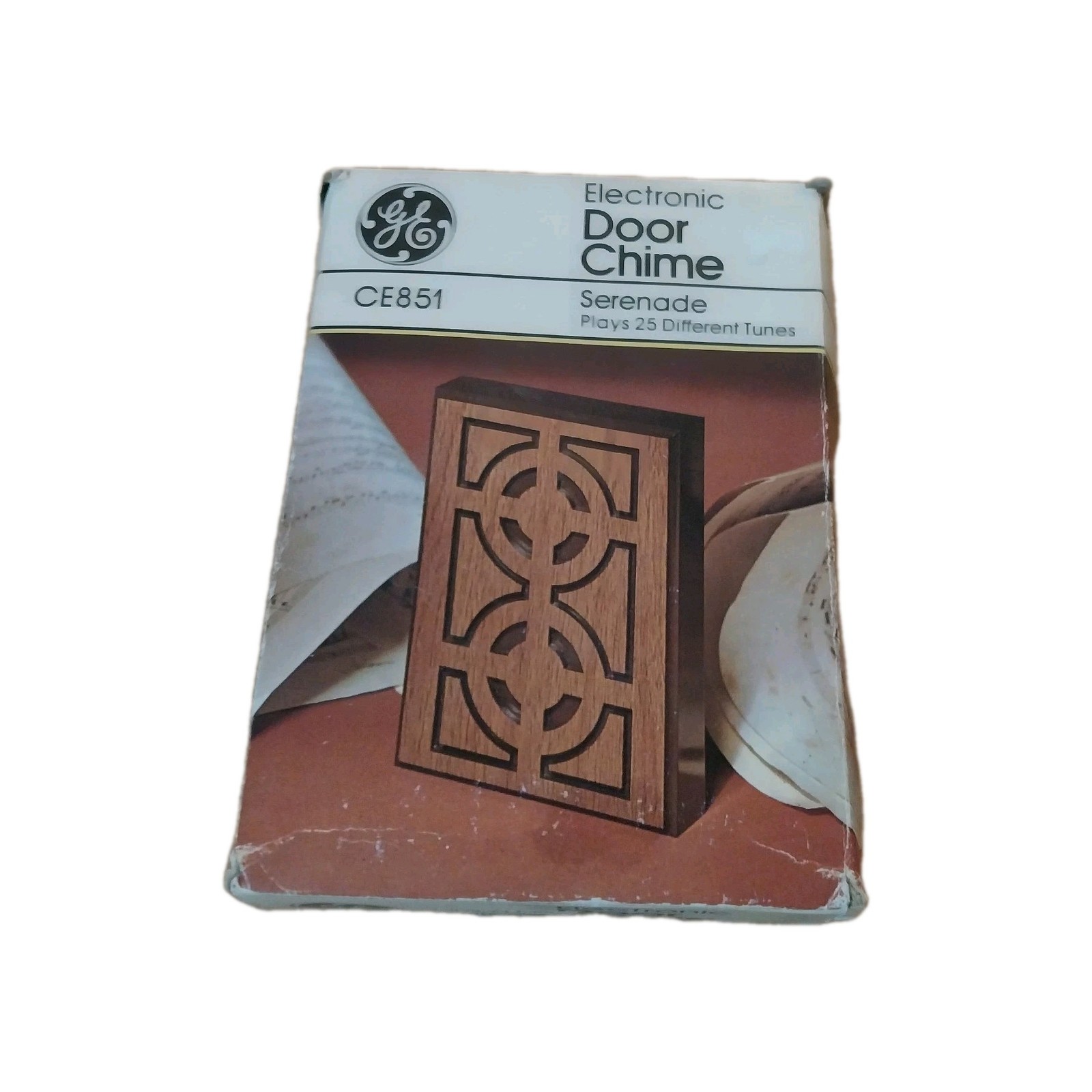 NOS Vintage GE Door Chime Serenade CE851 1981 Woodtone 25 Tu