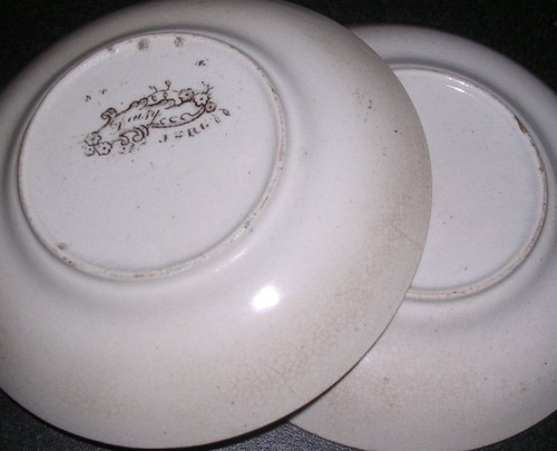 2 STAFFORDSHIRE Doll Dishes, DINTY Pattern, c1844, GODWIN - Picture 2 of 2
