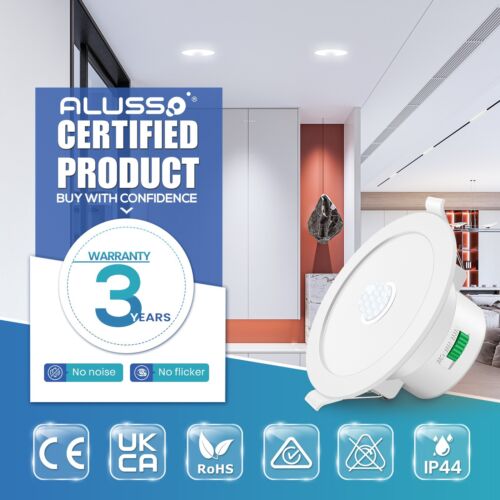 12W PIR Motion Sensor LED Recessed Ceiling Lights Tri-Color Round Night Light UK - Picture 14 of 15