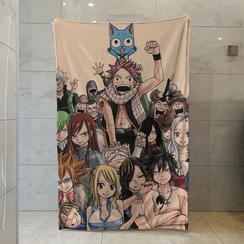 Anime Fairy Tail Fleecedecke Schlafsofa Überwurf warm weich Flanell Tagesdecke Teppich - Bild 33 von 34