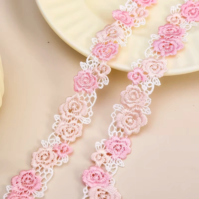 3/4-inch-wide embroidered lace trim price per yard select color - Image 2 of 2