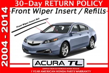 Genuine OEM Acura TL Wiper Insert Pair Front 2004 - 2014 Inserts Set