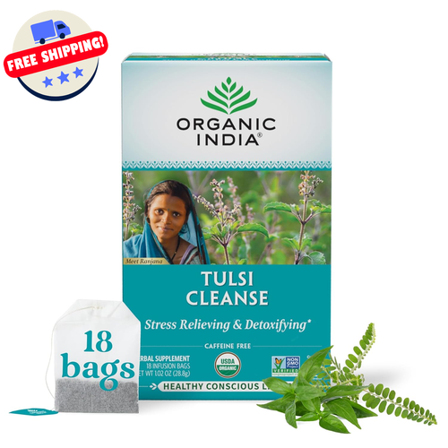 Tulsi Tea Bags Organic India Herbal Stress Immunity & Digestion Caffeine Free 18 - Picture 18 of 27