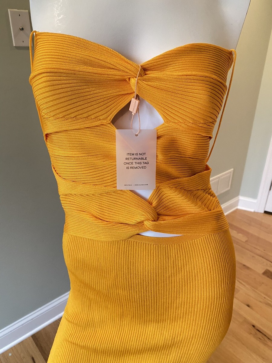 Cult Gaia Honey Knit Cut-Out Dress. Sz M. $458 | eBay Cult Gaia Honey Knit Cut-Out Dress. Sz M. $458 | eBay