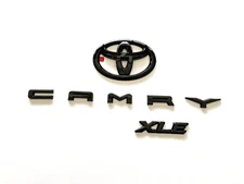 NEW 3PS 2018-2024 TOYOTA CAMRY XLE GLOSS Black EMBLEM OVERLAY KIT 8th GEN CAMRY
