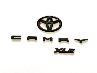 #ad #ad NEW 3PS 2018 2024 TOYOTA CAMRY XLE GLOSS Black EMBLEM OVERLAY KIT 8th GEN CAMRY $34.75