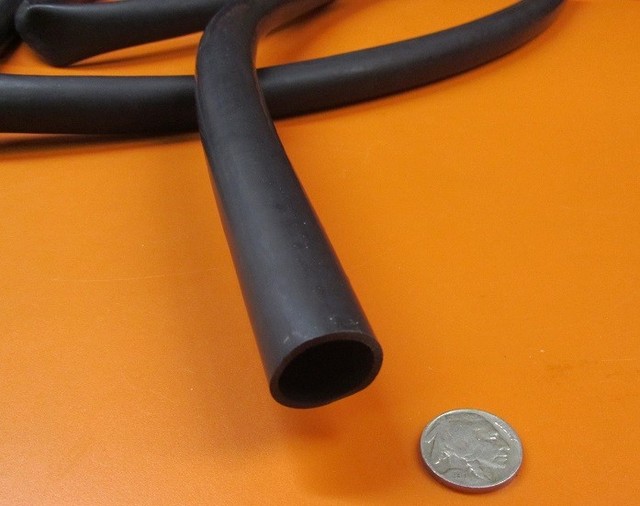 Latex Rubber Tubing Shore A35 Black 7/8" OD x 3/4" ID x 1/16" Wall x 10