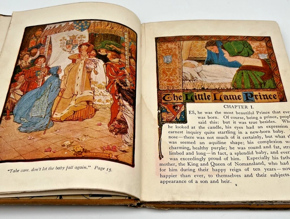 Vintage Book The Little Lame Prince 1937 E.M. Hale And Company Color Illustrated Foto 3 de 4