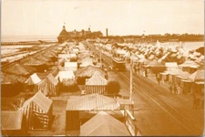 Coronado Tent City California Cable Car from 1904 photo CHROME b/w Postcard
