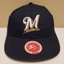 NEW MLB Milwaukee Brewers New Era Navy Blue Fitted Baseball Cap Hat youth 