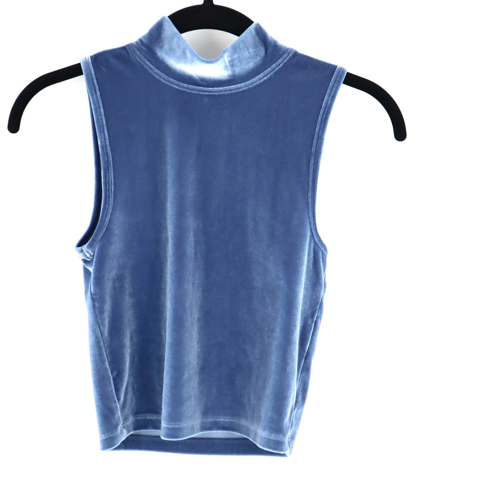 BP. Velvet Crop Top Womens XS Blue Y2K 90s Festive Casual Summer Travel Vacation