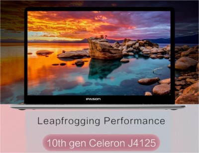 15.6'' IPS Quad-Core J4125 Notebook 12 GB RAM Slim Ultrabook Office Laptop