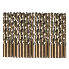 Drillforce 20PC 9/64" Cobalt Drill Bit Set HSS M35 Jobber Length Metal Drill Bit