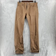 Rogue Territory RGT Stanton Slim Striaght Japan Denim Tan 6 Pocket Size 31