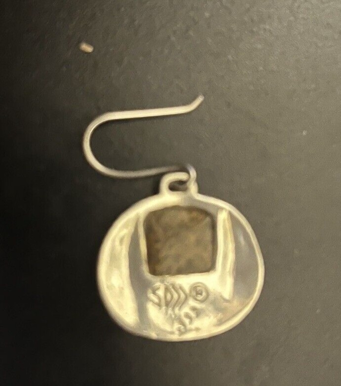 Silpada Bronzite Disk Drop Earring - image 2