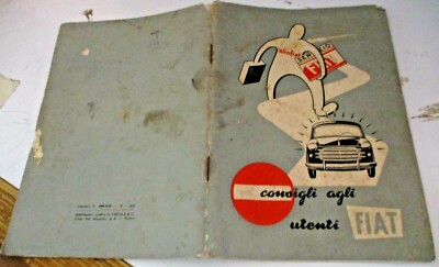 Booklet Advice To User Fiat - 4 ^ edizione 1955 | eBay