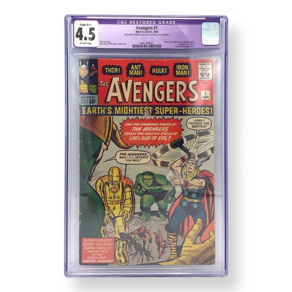 アベンジャーズ　マーベルナウ1〜12 アメコミリーフ マーベル The Avengers #1 (1963) | CGC Restored 4.5 | 1st Avengers