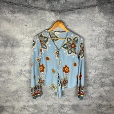 Odd Molly Women's Blouse Size 1 Multicolor Viscose Long Sleeve `