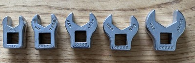 Lot Of 5 MAC Tools USA CO22S 5/8  9/16 11/16  3/8 Drive Crowfoot Socket Wrench