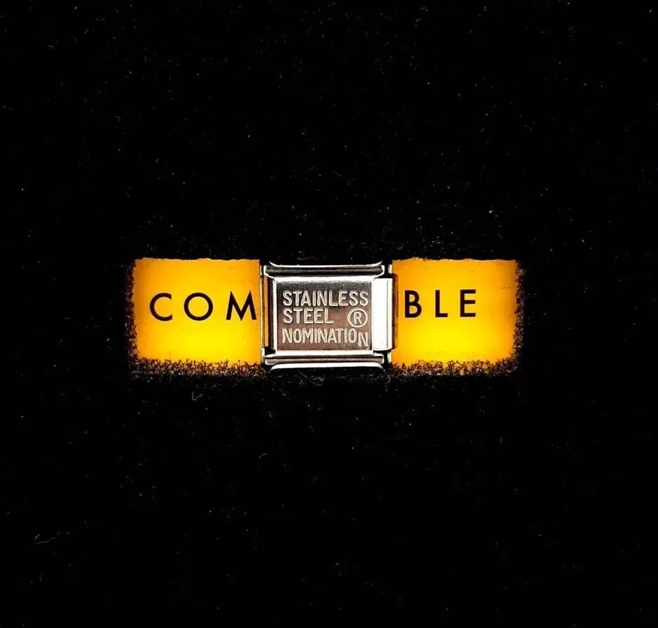 Genuino Nomination Componible Clásico Eslabón Oro Rosa 9K Arco Dije 430302/12 Foto 2 de 4