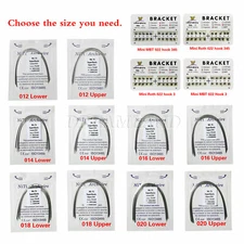 10 packs Dental Orthodontic Arch Wires Roth/MBT 3/345Hooks Bracket Braces