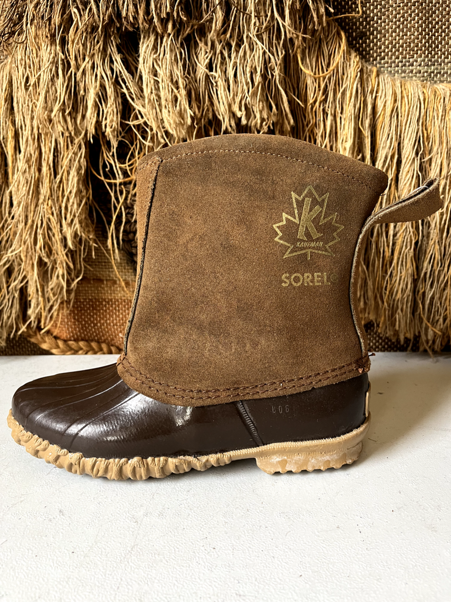 Sorel Duck Boots Kaufman Mens 8 Womens 9 Suede SOREL KAUFMAN CANADA SUEDE WINTER BOOTS W/ LINERS MENS SIZE  main image 4