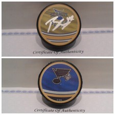 Torey Krug Autographed Signed St Louis Blues Puck COA - Reverse Retro Puck