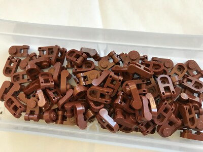 LEGO- NEW-#26047-REDDISH BROWN--PLATE MODIFIED 1 X 1 W/ ROUND HANDLE-25 PIECES