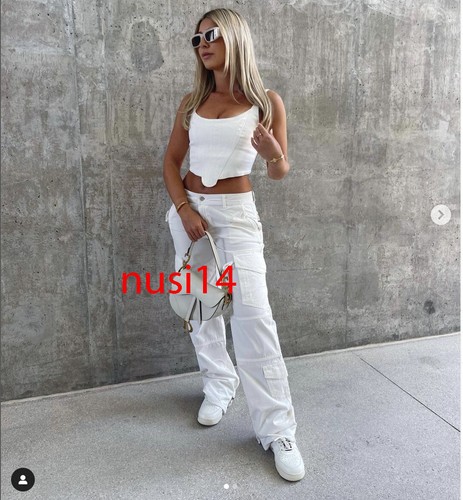 ZARA NEW WOMAN WIDE-LEG CARGO TROUSERS 