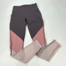 Fabletics Women Leggings Small 6 Zone High Waisted Gray Rose 7/8 Performance