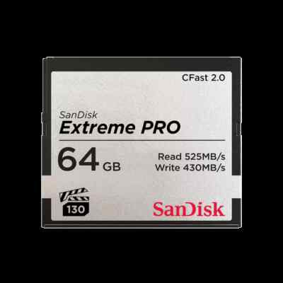 Neu SanDisk 128GB Extreme PRO CFast 2.0 64MB/s Speicherkarte für 4K Videografie