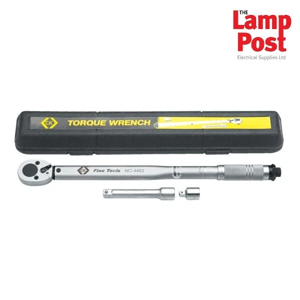 CK Tools T4463 1/2" Drive Torque Wrench 28-210Nm & 3/8" & Extension Bar & Case - Image 1 of 1