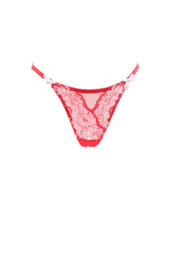 L'AGENT BY AGENT PROVOCATEUR Womens Thongs Elegant Lace Red S - Picture 1 of 4