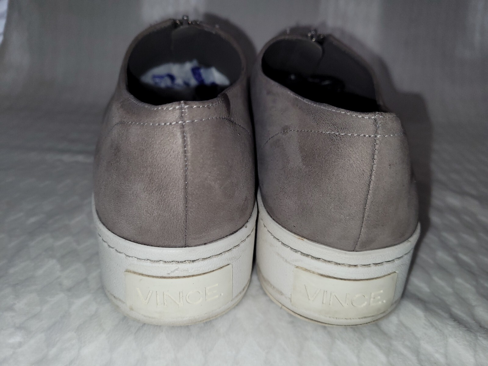 Vince Platform ZipFront Sneakers Gray NubuckLeath… - image 17