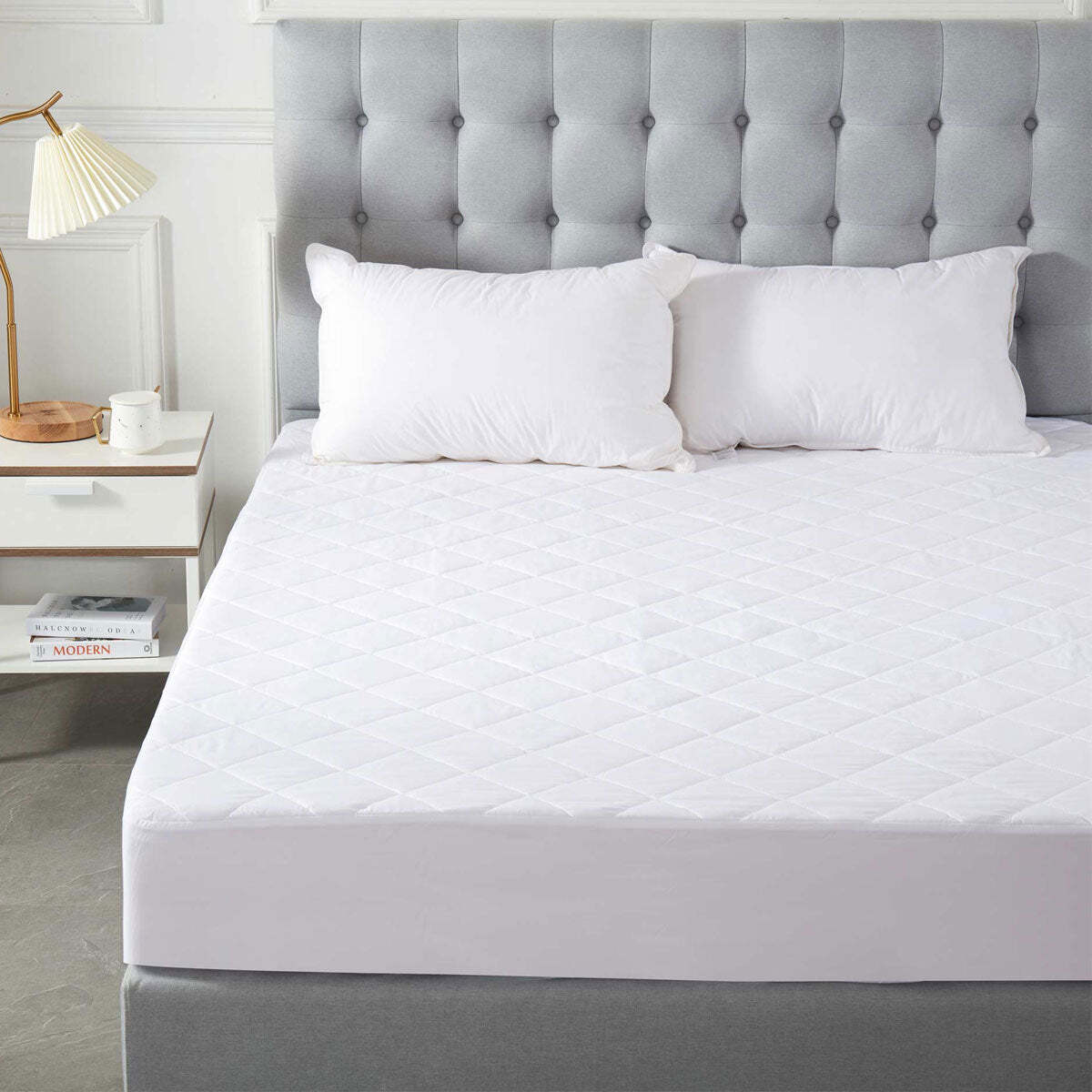 Soho Collection Quilted Microfibre Fitted Mattress Protector 38cm Wall
